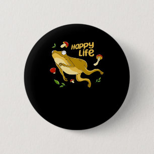 Badge Rond 5 Cm Conception minimale essentielle de grenouille heur