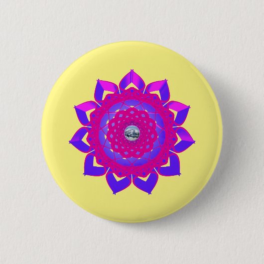 Badge Rond 5 Cm Conception mystique unique (Devant)