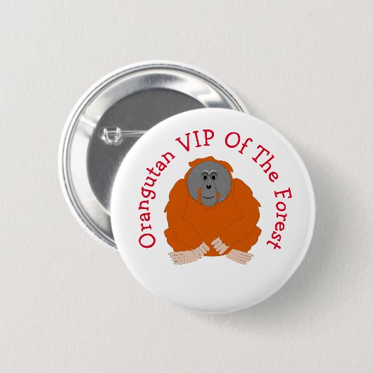 Badge Rond 5 Cm Conception Orangoutan personnalisée (Devant & derrière)