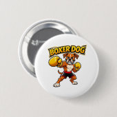 Badge Rond 5 Cm Conception Originale Drôle Boxe Boxer Chien (Devant & derrière)