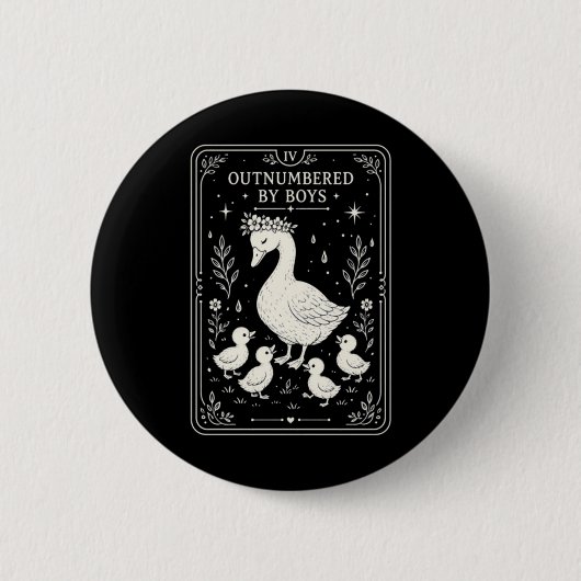 Badge Rond 5 Cm Conception Outnumbered 8 (Devant)