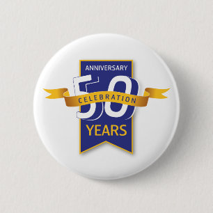 Badge Rond 5 Cm Conception pour le 50e anniversaire