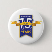 Badge Rond 5 Cm Conception pour le 75e anniversaire (Devant)