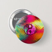 Badge Rond 5 Cm Conception psychédélique d'amour de paix (Devant & derrière)