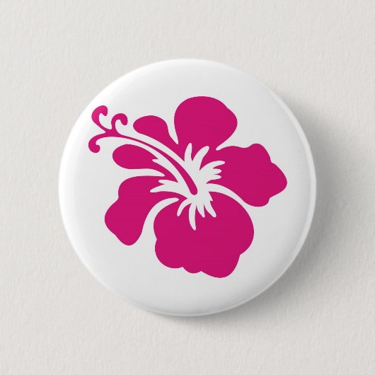 Badge Rond 5 Cm Conception rose de ketmie (Devant)