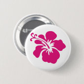 Badge Rond 5 Cm Conception rose de ketmie (Devant & derrière)