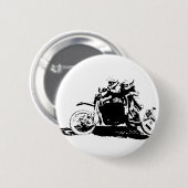 Badge Rond 5 Cm Conception simple de Sidecarcross (Devant & derrière)