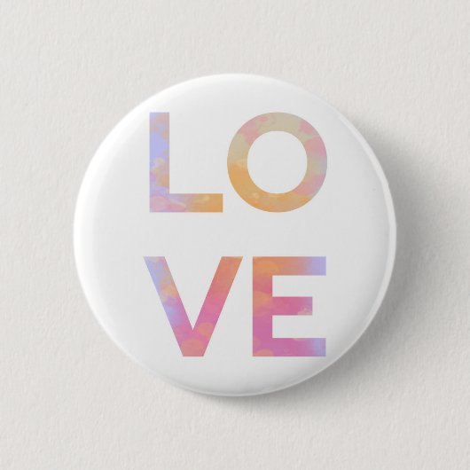 Badge Rond 5 Cm Conception sympa avec mot positif LOVE (Devant)