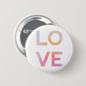 Badge Rond 5 Cm Conception sympa avec mot positif LOVE (Devant & derrière)
