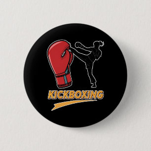 Badge Rond 5 Cm Conception unique de gant de boxe de kickboxing