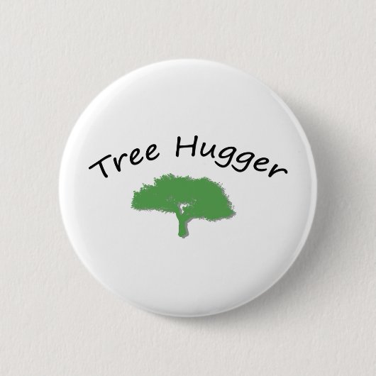 Badge Rond 5 Cm Conception unique de Hugger d'arbre ! (Devant)