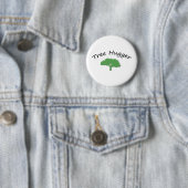 Badge Rond 5 Cm Conception unique de Hugger d'arbre ! (En situation)