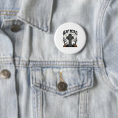 Badge Rond 5 Cm Conception vectorielle de cimetière Halloween de m (En situation)