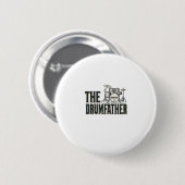 Badge Rond 5 Cm Conception vectorielle de citation de batteur Drum (Devant & derrière)