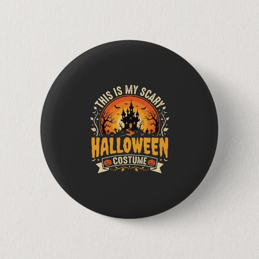 Badge Rond 5 Cm Conception vectorielle de costume effrayant pour H (Devant)