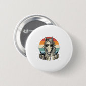 Badge Rond 5 Cm Conception vectorielle de gravure de coucher de so (Devant & derrière)