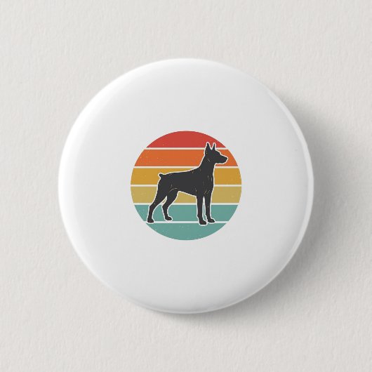 Badge Rond 5 Cm Conception vectorielle de silhouette de chien au c (Devant)