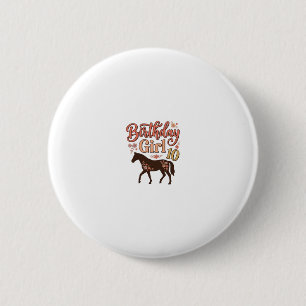 Badge Rond 5 Cm Conception vectorielle florale de cheval 10 pour f