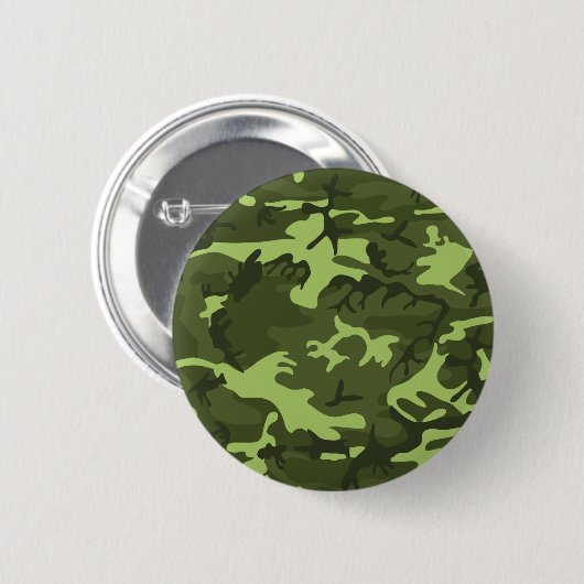 Badge Rond 5 Cm Conception verte de camouflage d'armée (Devant & derrière)