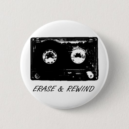 Badge Rond 5 Cm Conception vintage de cassette ! (Devant)