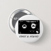 Badge Rond 5 Cm Conception vintage de cassette ! (Devant & derrière)