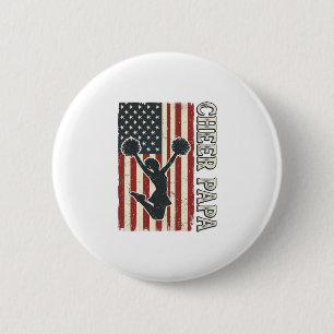 Badge Rond 5 Cm Conception vintage de drapeau USA Cheer Papa_1