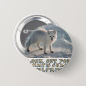 Badge Rond 5 Cm conceptions arctiques impressionnantes de loup (Devant & derrière)