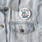 Badge Rond 5 Cm conceptions d'anniversaire de 22 ans (En situation)