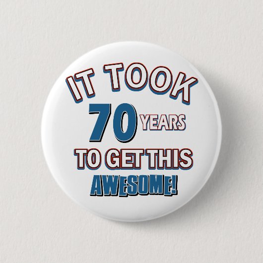 Badge Rond 5 Cm conceptions d'anniversaire de 70 ans (Devant)