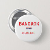 Badge Rond 5 Cm Conceptions de Bangkok Thaïlande (Devant & derrière)