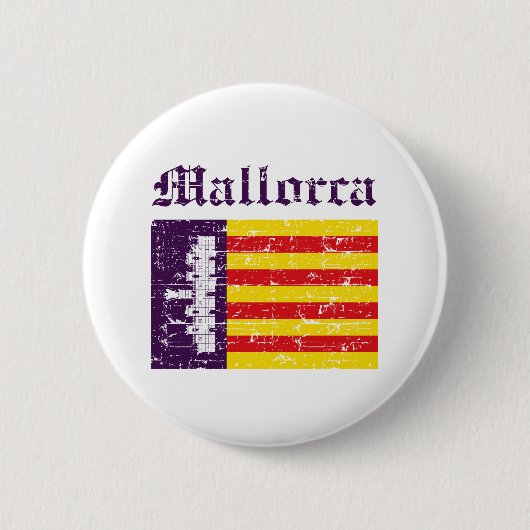 Badge Rond 5 Cm conceptions de drapeau de Majorque Italie (Devant)