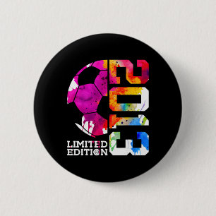 Badge Rond 5 Cm Conceptions de football cool et tenues Fille de 12