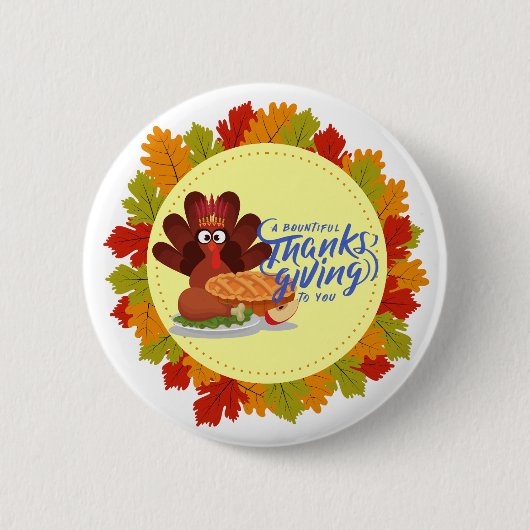 Badge Rond 5 Cm Conceptions de la fête de Thanksgiving (Devant)