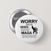 Badge Rond 5 Cm Conceptions de maga de Krav (Devant & derrière)