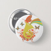 Badge Rond 5 Cm conceptions vectorielles de sons de cor (Devant & derrière)