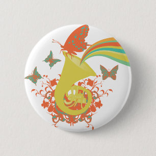 Badge Rond 5 Cm conceptions vectorielles de sons de cor