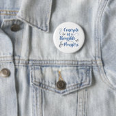 Badge Rond 5 Cm Concepts De Pensées Et De Prières (En situation)