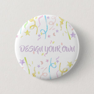 Badge Rond 5 Cm Concevez vos propres confettis de fête