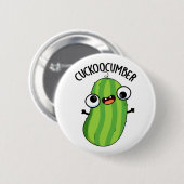 Badge Rond 5 Cm Concombre Funky Veggie Cucumber Pun (Devant & derrière)
