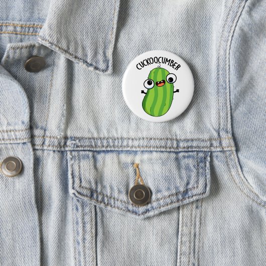 Badge Rond 5 Cm Concombre Funky Veggie Cucumber Pun (En situation)