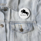 Badge Rond 5 Cm Concours complet transnational de cheval (En situation)