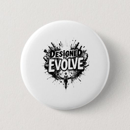 Badge Rond 5 Cm Conçu Pour Évoluer - Bold Abstrait Evolution Art S (Devant)