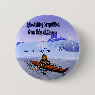 Badge Rond 5 Cm Concurrence de bâtiment d'igloo