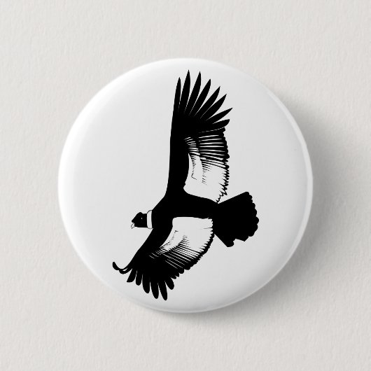 Badge Rond 5 Cm Condor andin volant (Devant)
