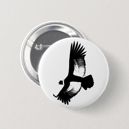 Badge Rond 5 Cm Condor andin volant (Devant & derrière)