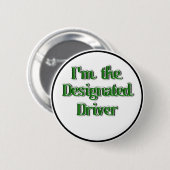 Badge Rond 5 Cm Conducteur désigné pour la Saint-Patrick (Devant & derrière)