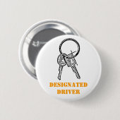 Badge Rond 5 Cm Conducteur indiqué (Devant & derrière)