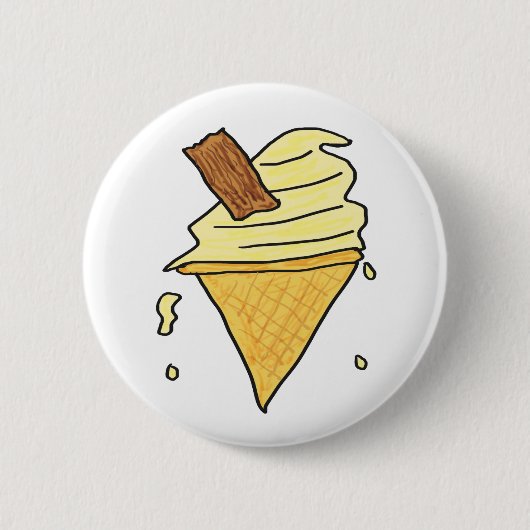 Badge Rond 5 Cm Cône de crème glacée (Devant)