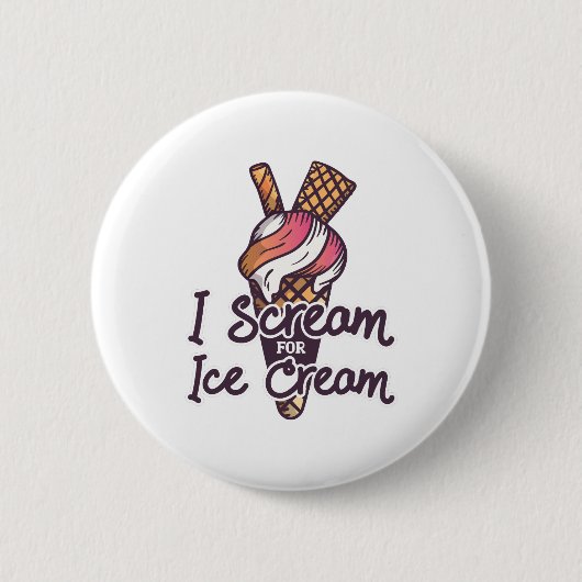 Badge Rond 5 Cm Cône de glace (Devant)