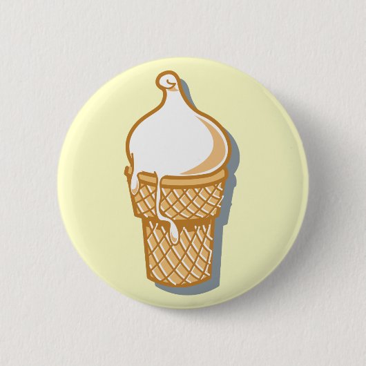 Badge Rond 5 Cm cône de glace rétro (Devant)